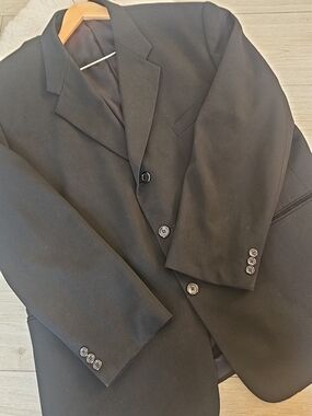 Veston Bosco Uomo 100% Laine - Taille 48R - Noir Classique